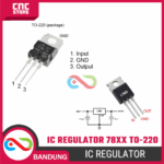 IC Regulator Tegangan 78XX 5V 9V 12V TO-220 – 7805 7809 7812 Voltage Regulator - Gambar 5