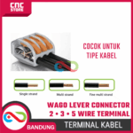 WAGO Lever Connector 2 Wire 3 Wire 5 Wire – Terminal Block Konektor Kabel Tanpa Solder - Gambar 3