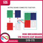 SYB-170 Mini Breadboard / Papan Percobaan Kecil – Small Experiment Board untuk Arduino & DIY Elektronika (Putih, Merah, Hijau, Hitam, Biru, Kuning) - Gambar 5