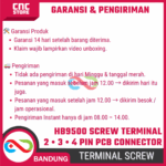 Terminal Block HB9500 2 Pin 3 Pin 4 Pin – Konektor PCB Screw Terminal - Gambar 6