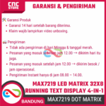 MAX7219 LED Dot Matrix Module 8x8 4-in-1 (32x8) – Running Text Display Merah / Hijau / Biru - Gambar 7