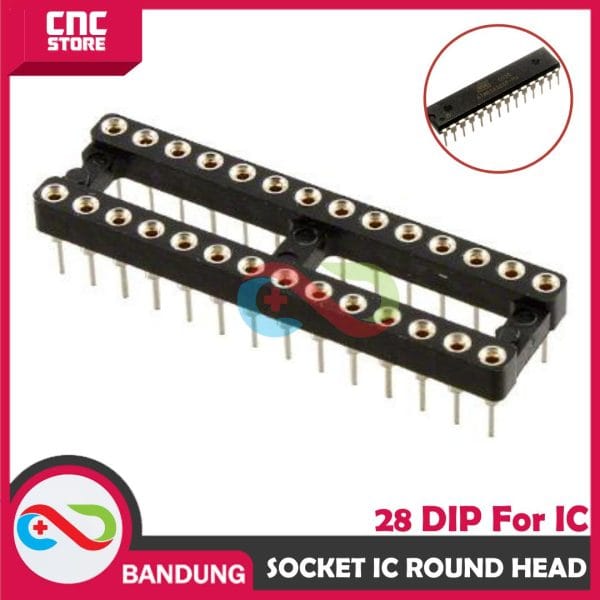 SOCKET SOKET IC DIP28-DIP-28 28P ROUND HEAD NARROW