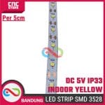 Lampu LED Strip SMD 3528 Kuning DC 5V – Single Colour IP33 (Indoor Only) per 5cm - Image 4