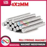 STRONG MAGNET NEODYMIUM 4X2MM SILINDER DIAMETER 4 TEBAL 2 MM N52 KUAT