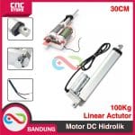 LINEAR ACTUATOR MOTOR DC 12V-24V HIDROLIK HYDRAULIC 300MM 1000N 100KG 30CM