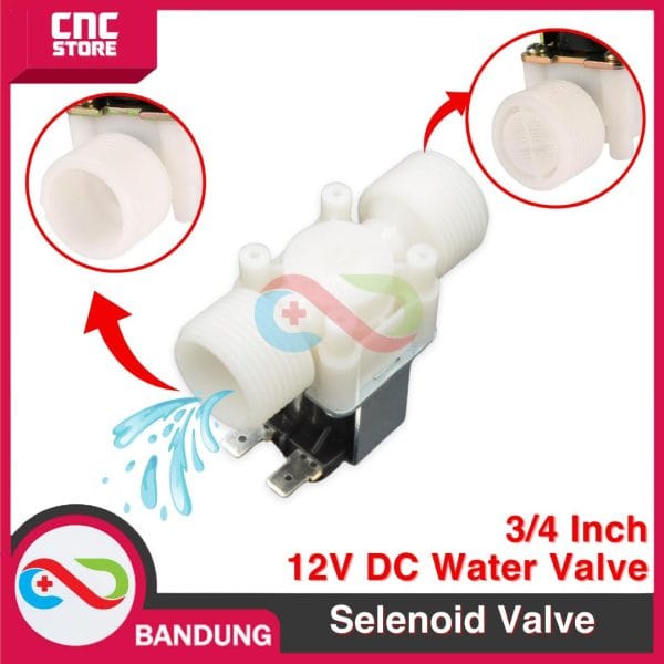 SELENOID VALVE KRAN AIR ELECTRIK DC 12V 3/4 INCH 3/4 IN MESIN CUCI