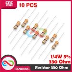 10X RESISTOR 330 330OHM 1/4W 5 METAL FILM - Image 3