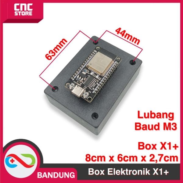 BOX ELEKTRONIK X1 PLUS KOTAK RANGKAIAN 8x6x2.7mm CASING BLACK BOX PROJECT