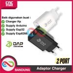 TRAVEL CHARGER ADAPTOR UNIVERSAL FOR HP ESP32 ESP8266 2 DUAL PORT USB 2.4A