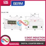 DIGITAL COUNTER 5 DIGIT BEM-5C  INDUCTION COUNTING PUNCH COUNTER METAL COUNTER - Image 6