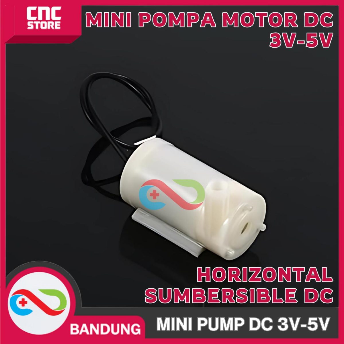 MINI POMPA MOTOR SUBMERSIBLE SUBMERSIBEL HORIZONTAL DC 3V - Image 4
