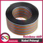 KABEL PELANGI 40 PIN 1M RAINBOW CABLE 40P RIBBON DUPONT IDC DATA PC CPU - Image 3