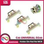 Holder Din Rail Rel pengunci MCB Dudukan MCB pada Rel pengencang terminal block penahan Panel Kontaktor C45 UNIVERSAL DZ40 - Image 3