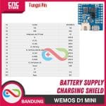 WEMOS D1 MINI LITHIUM (LiPo) BATTERY SUPPLY CHARGING SHIELD - Image 5
