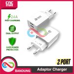 TRAVEL CHARGER ADAPTOR UNIVERSAL FOR HP ESP32 ESP8266 2 DUAL PORT USB 2.4A - Image 5