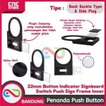 PLAT NAMA/ LABEL PENANDA PUSH BUTTON - 22mm BUTTON INDICATOR SIGNBOARD SWITCH PUSH SIGN FRAME INNER PLUG-IN BACK SIDE -BACK - Image 4