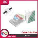 CL805 Cable Clip Wire Mount Clamp Tie Ikat Kabel + Self Adhesive Klem
