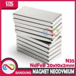 MAGNET NEODYMIUM NDFEB N35 KOTAK PERMANEN 20X10X2MM - Image 3