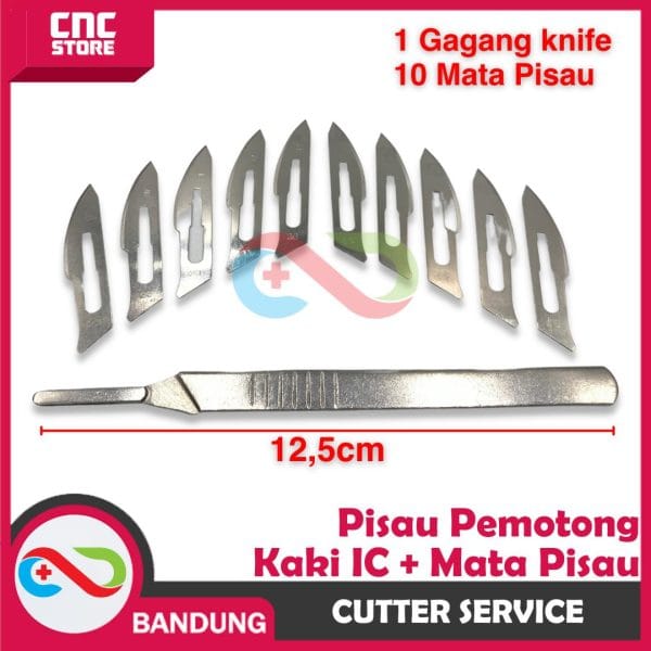 PISAU PEMOTONG KAKI IC DESOLDERING GAGANG + 10 MATA PISAU CUTTER SERVICE