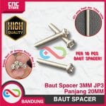 10 PCS BAUT 3MM SPACER JP3 PANJANG 20MM ALUMINIUM
