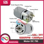 MOTOR DC 795 12V Dinamo HIGH SPEED & TORSI High RPM With Fan & Bearing - Image 4