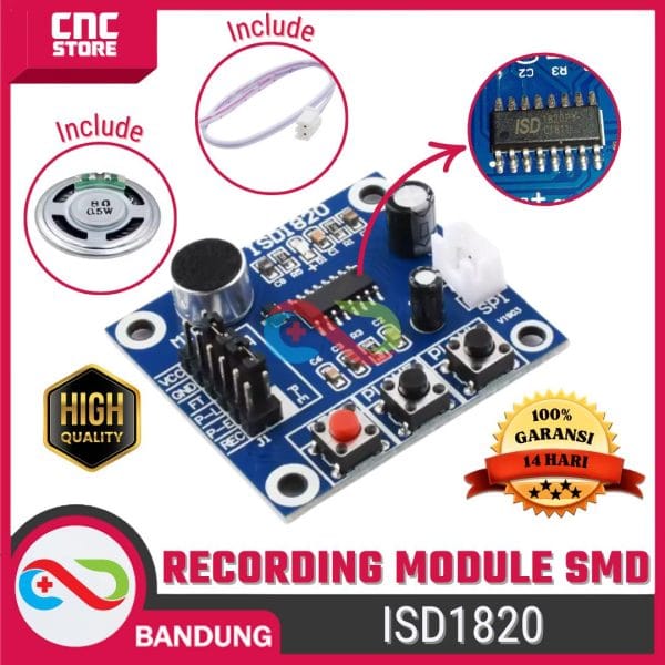 ISD1820 SMD Recording Module – Perekam & Pemutar Suara Stand Alone atau dengan Arduino