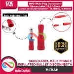 SKUN KABEL INSULATED BULLET MALE FEMALE DISCONNECTA MPD 1.25-156 MERAH
