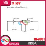 Dioda 1N4001 1A 50V – 10PCS Rectifier Diode Penyearah Arduino DIY - Image 2