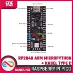 Raspberry Pi Pico RP2040 ARM Microcontroller Board dengan MicroPython & Kabel Type-C - Image 4