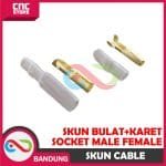 SKUN BULAT+KARET SOCKET TERMINAL SAMBUNGAN KABEL DC MALE FEMALE SET