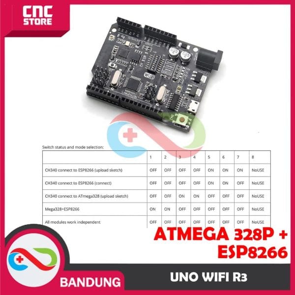 ARDUINO UNO WIFI R3 ESP82660 32MB FLASH CH340G + MICRO USB