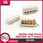 Terminal Block Blok Konektor Splitter Paralel Kabel HIGH POWER CONNECTOR  600V 60A 1 In 7 Output