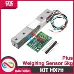 KIT HX711 MODULE 5KG PRESSURE SENSOR SET WEIGHING SENSOR ELECTRONIC SCALE MODULE - Image 5