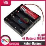 TEMPAT BATERAI 18650 HOLDER BATTERY BOX 4 SLOT 14.8V FOUR 18650 LITHIUM BATTERY