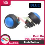 PUSH BUTTON PUSH ON MOMENTARY PBS-33B 12MM BLACK - Image 2