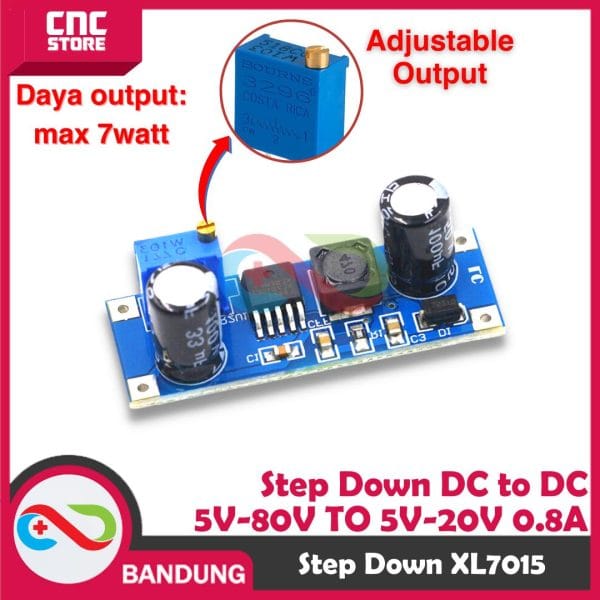 XL7015 Step Down DC DC Adjustable 5V-80V TO 5V-20V 0.8A