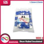 SKUN KABEL INSULATED MALE DISCONNECTS MDD 2 Kabel  1.5mm-2.5mm - BIRU pasangan dengan FDD 2 - Image 3
