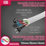 Braided Cable Slave White 10mm Gepeng Pelindung Kabel Snake Skin - Image 3