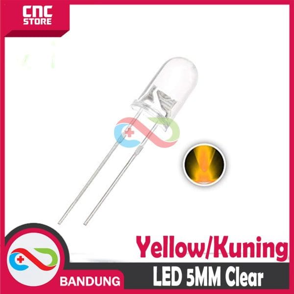 10PCS LED 5MM F5 SUPER BRIGHT YELLOW CLEAR