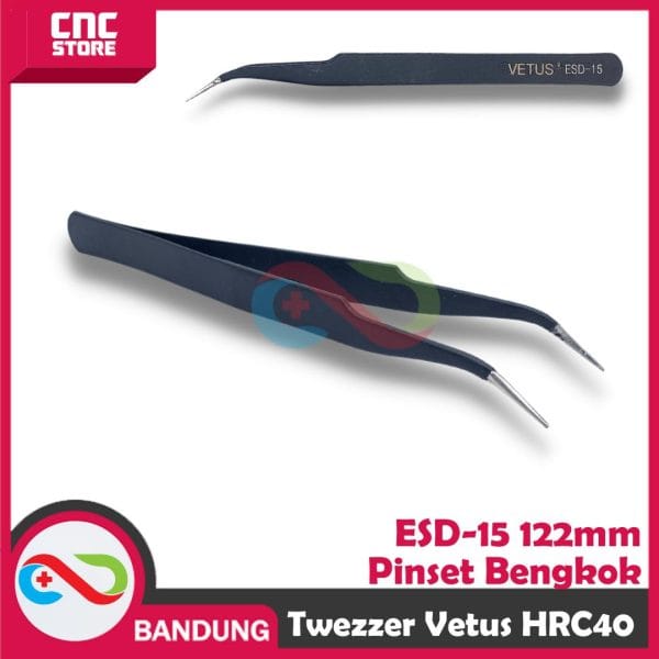 TWEEZER VETUS HRC40 ESD-15 122MM 12.2CM PINSET BENGKOK
