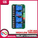 RELAY MODULE 5V 4 CHANNEL 4CH 30A OPTOCOUPLER ISOLATION - Image 2