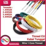 Kabel Tunggal Tinned CU 0.3mm permeter hijau
