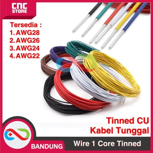 Kabel Tunggal Tinned CU 0.3mm permeter hijau