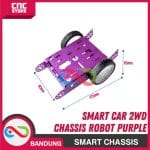 CHASSIS ALUMINUM ROBOT SMART CAR 2WD CHASSIS ROBOT PURPLE - Image 3