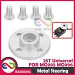 Steering Gear Universal Metal Small 25T untuk Motor Servo MG995 MG996