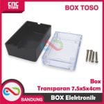 BOX TRANSPARAN BOX TOSO 36 LED 7,5X5X4CM KOTAK ELEKTRONIK BOX ELECTRONIC RANGKAIAN - Image 2