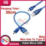 MINI USB 2.0 CABLE KABEL DATA MINIUSB MALE TO MALE 30CM FOR ARDUINO NANO