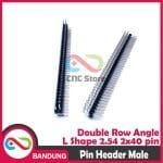 PIN HEADER STRIP MALE DOUBLE ROW ANGLE BENGKOK 2X40 2.54MM BLACK HITAM - Image 2