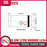 10pcs Zener Diode 0.5W 1/2W SOD80C LL34 SMD 3V3 - Image 2