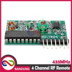 REMOTE 4 CHANNEL RF TRANSMITTER AND RECEIVER 433MHz 5V CONTROL ARDUINO - Image 3